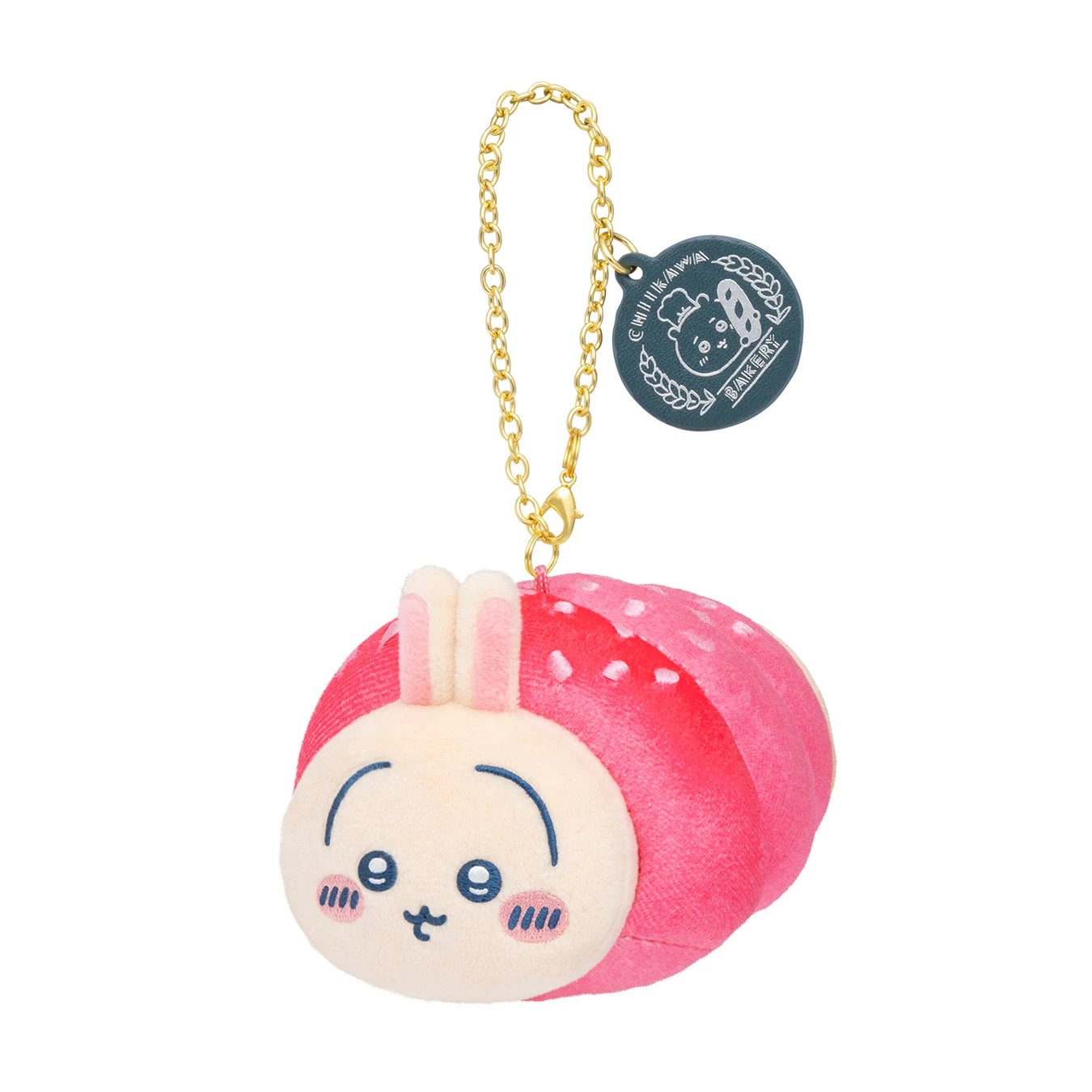 コロネなマスコット（うさぎ）。耳とピンク色のコロネが見える商品写真です。
